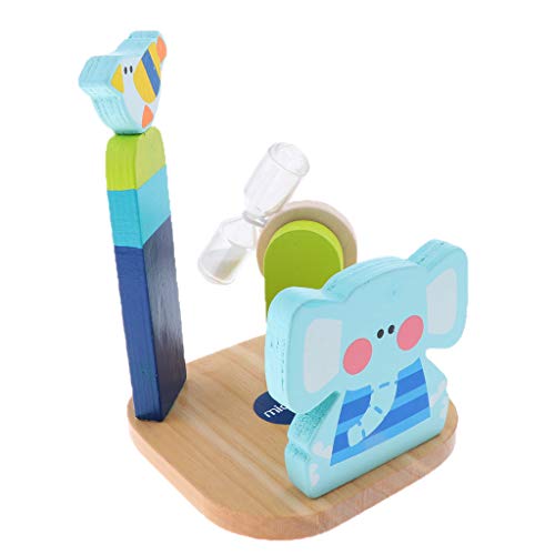 Elefante/Coniglio Set Porta Spazzolino per Bambini con Dentifricio In Silicone con Timer A 3 Minuti - Elefante