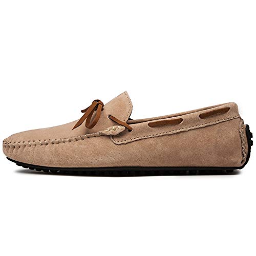 Men's Casual Penny Driving Loafers for Men Leisure Suede Genuine Leather Moccasins Boat Shoes Lace-up2