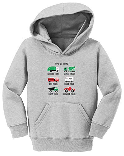 Types of Trucks - Garbage Monster Fire Toddler/Youth Fleece Hoodie2