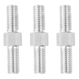 PATIKIL M10x50mm Double End Threaded Stud Screw, 3pcs 304 Stainless Steel Hex Bolt Left and Right Hand...