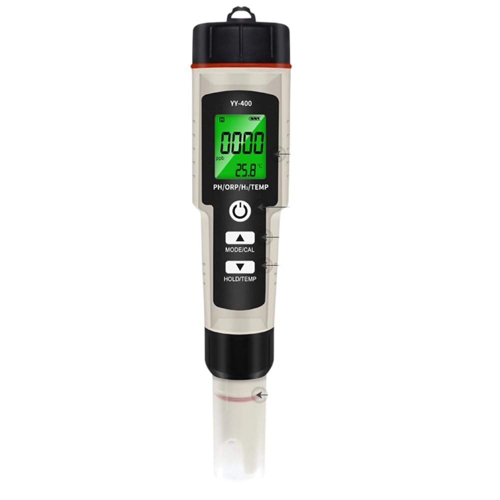 Aboiled Portable Pen 4In1 Ph Orp H2 Temperature Hydrogen-Rich Meter Water Quality Purity Detector For Aquarium Pool Pond Hydroponic