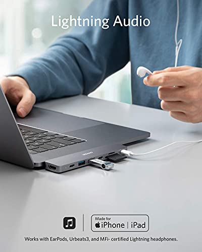 Anker USB C Hub for MacBook, PowerExpand Direct 8-in-2 USB C Adapter Compatible with Multi-Function USB C Port, 4K HDMI Port, USB C and USB A 3.0 Data Ports, SD and microSD Card Reader