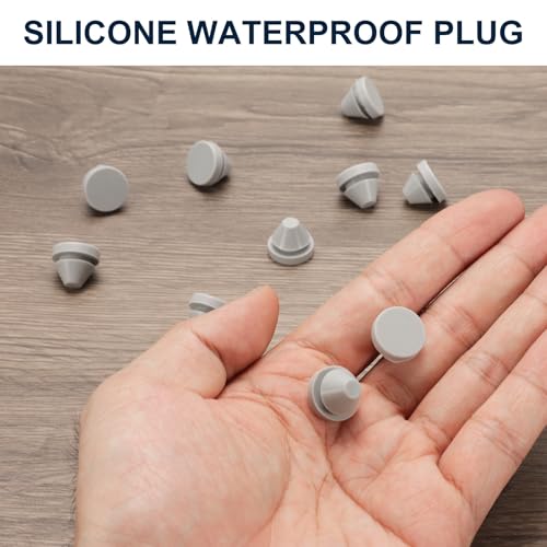 Image of uxcell 10pcs 1 /2 Inch (11.5mm) Silicone Grey Hole Plugs