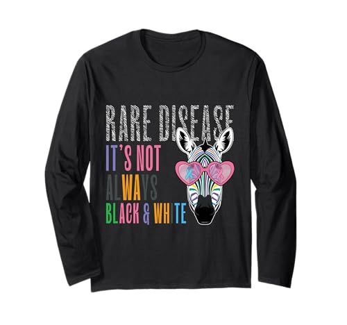 Rare Disease It's Not Always Black and White Rare Awareness Long Sleeve T-Shirt