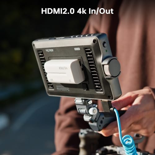 VILTROX DC-A1 Camera Monitor 7'' Touchscreen Camera Field Monitors,2800nits 4K HDMI in/Out,DSLR External Monitor Kit Sunshade Hood,Waveform&Vectorscope,Peaking Focus Assist,3DLUT,False Color Function