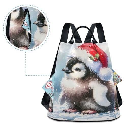 Mochila antirrobo de pingüino para mujer con bolsillos ocultos de seguridad 4