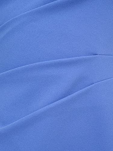 Image of Adrianna Papell Stretch Crepe Side Draped Sheath Dress with Asymmetrical Neckline
