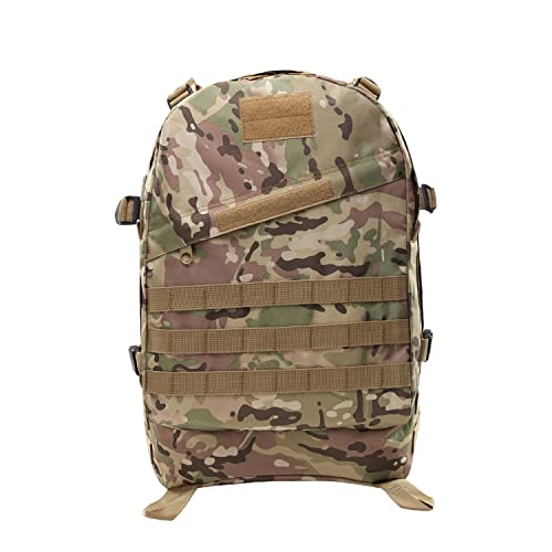 BWBIKE Sac à Dos Tactique Camouflage Militaire, 40L Sac à Dos Multifonctionnel de Trekking en Plein Air Sac à Dos Molle pour Camping, Randonnée, Huting,Camouflage Cover