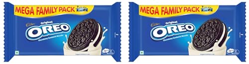 Image of Oreo Cadbury Vanilla Flavour Creme Sandwich Biscuit, 481.25 g Jumbo Pack (Pack of 2)