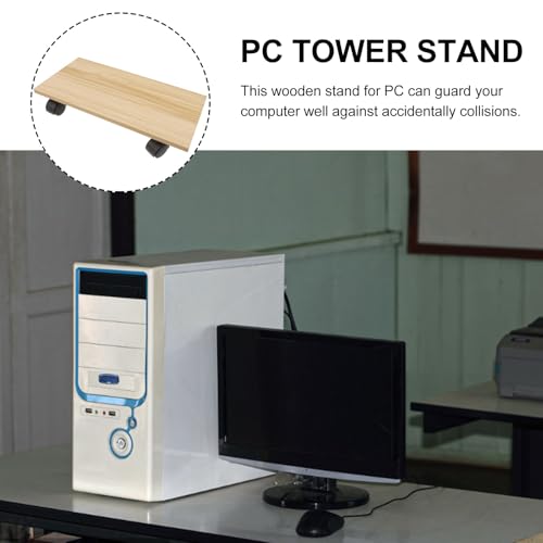 Soporte para torre PC de madera y plástico de alta resistencia con base móvil reforzada 7