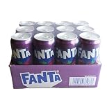 Fanta Cassis, Refresco Carbonatado con Sabor a Grosella Negra, 330 ml, Pack de 12 Latas