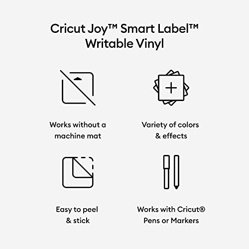Cricut Smart Permanent Vinyl (5.5In X 13In, Silver) For Joy Machine - Matless Cutting For Shapes Up To 4Ft, & Repeated Cuts Up To 20Ft #TOP1