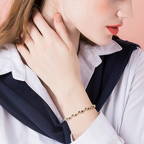 EVER FAITH Gorgeous Marquise Cubic Zirconia Elegant Birthstone Wave Wedding Party Jewelry Bridal Prom Tennis Bracelet for Women Bride3