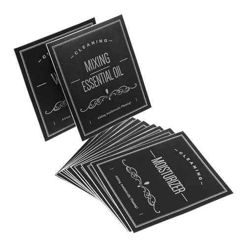 NIYANGLE 24 Piezas Etiqueta Autoadhesiva Impermeable Dispensador Para Botellas Pegatina De Muestra De Champú Botella De Champú Pegatinas Baño Largo Autoadhesivo De Pvc Black