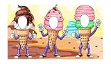 Ice Cream Hole in Face Cutout, 42 x 72 Inch, Photo Banner Backdrop, Face Background, Play Party, Candy Land Decoration, Photo Props, Party Supplies Decorations