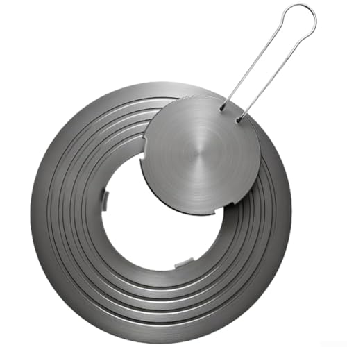 Placa adaptadora de inducción de 26 cm, difusor de calor de aluminio para cocina de gas para ollas moka, utensilios de cocina con mango desmontable, bandeja de descongelación rápida