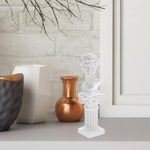 Estatua de David en resina con columna romana 13.5 cm miniatura 5
