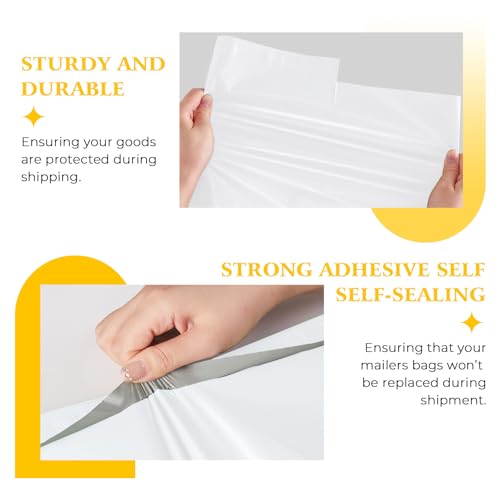 Image of Metronic 25Pcs Poly Mailers 17.7x22 Inch,Large Shipping Bags for Clothes Bulk,Strong Self Adhesive Shipping Envelopes for Small Business,Waterproof Mailing Envelopes for Packaging White