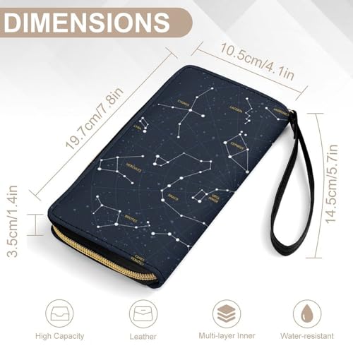 Travel Constellation Leather Wallet for Women, Secure Durable, High Capacity, Essential for Everyday2
