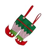 クリスマスエルフ グッズバッグ メガネスト クリスマス エルフ キャンディ クリスマスパーティーバッグ クリスマストリートバッグ クリスマスクッキーギフトバッグ キャ