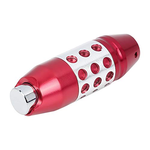 X Autohaux Universal Aluminum Alloy Car Gear Stick Shift Knob With Button Lever Shifter Red #TOP3