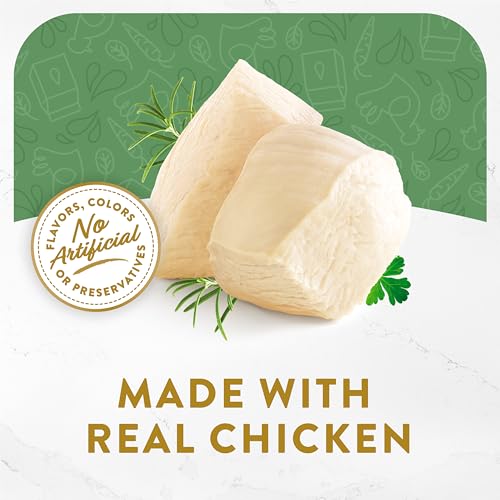 Image of Purina Fancy Feast Broths Creamy Senior Cat Food Topper With White Meat Chicken & Vegetables, Pack of 16, 1.4 oz Pouches