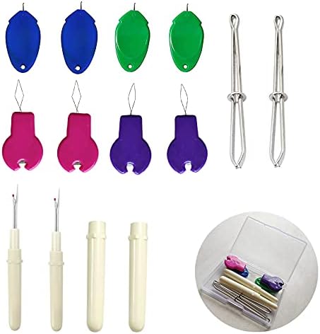 Needle Threaders for Hand Sewing, Needle Threader for Sewing Machine(2 Pcs Seam Rippers/Drawstring Threaders,4 Pcs Gourd Shaped Needle Threaders/Simple Needle Threader for Small Eye) DIY Craft
