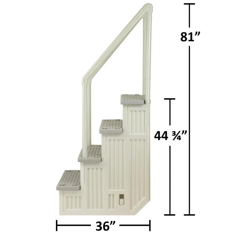 Escalera para piscina con peldaños antideslizantes miniatura 4