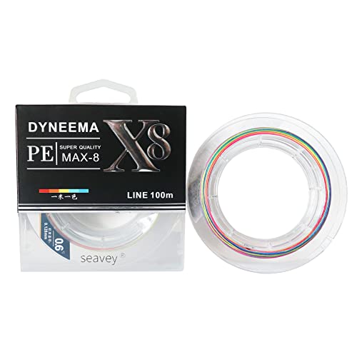 Seavey Braided Fishing Line - Abrasion Resistant - No Stretch - Super Strong -One Color One Meters - 8 Strand (10lb/0.12mm/109YDS(100m))