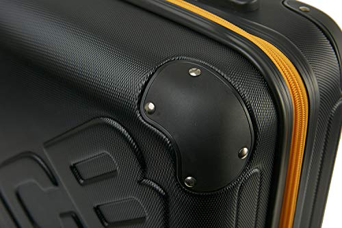 Image of JCB - Luggage Trolley, Black, 20 Inch, Hard Case, ABS Plastic, Water Resistant, 4 Spinner Wheels, Number Lock, Loaded Interior, 30L Capacity