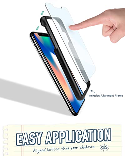 Image of Smartish Screen Protector for iPhone 13 mini - Tuff Sheet - Scratch Resistant Tempered Glass with Alignment Tool - Clear 4-Pack