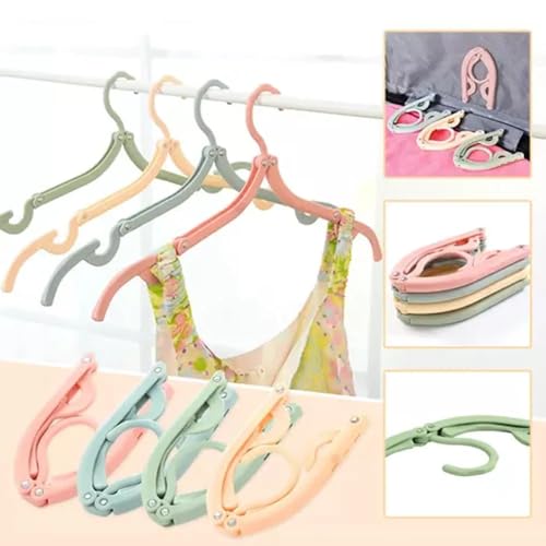 Kit de 10 Cabides Dobráveis Multiuso, 3 Níveis, Portáteis e Duráveis, Viagem, Camping