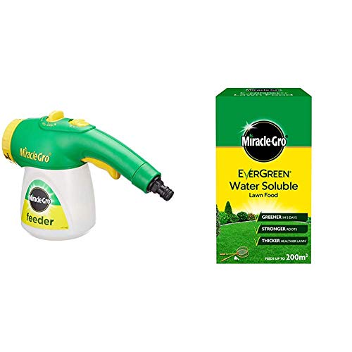 Miracle-Gro Feeder Unit filled with All Purpose Soluble Plant Food, Connects Straight to a Garden Hose & Water Soluble Lawn Food, 1 kg