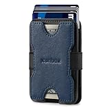 RUNBOX Leather card Holder Wallet for Men and Women, Holds 8+ Cards Plus Cash, RFID Blocking Mens Wallet with Stretchable Cash Band, Massive Capacity Wallet for Front Pocket, Perfect Gifts for Men