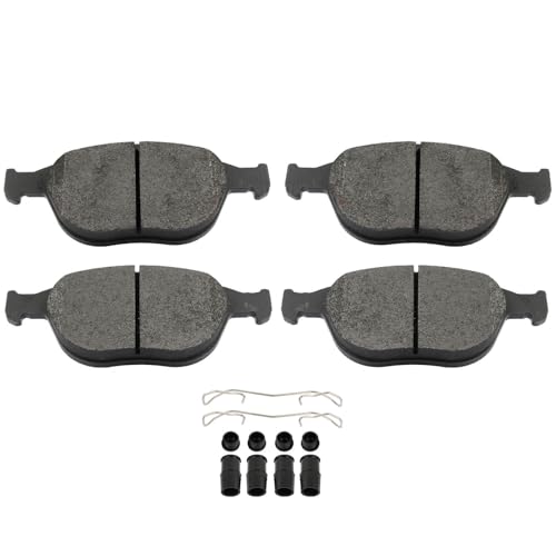Image of cciyu D970 Brake Pads w /Hardware Front Disc Brake Pad Set | Fit For Ford For Focus 2002-2004,For Transit Connect 2010-2013