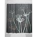 InterDesign Thistle Shower Curtain, Made of Highly Constructed 100 Percent Polyester, Gray/Mint