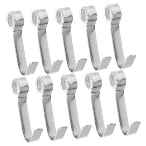 BUGUUYO 10 Piezas Gancho De Actividad Ganchos En s para Colgar Percha Ganchos De Pared Ganchos para Utensilios De Cocina Adhesivo Oro Cortina Largo Gancho De Puerta Acero Inoxidable Silver