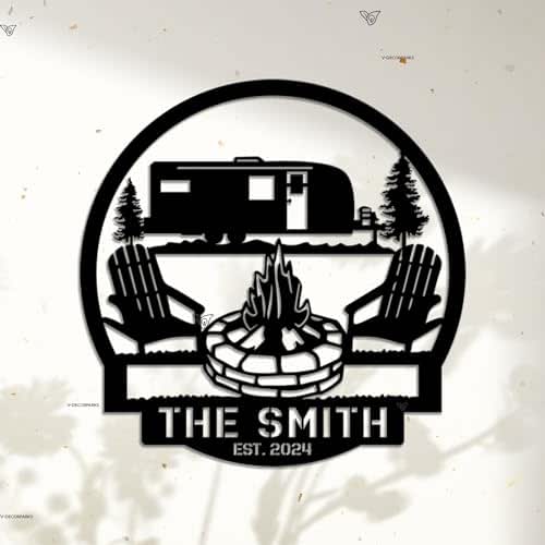 Amazon.com: Personalized RV Trailer Metal Sign with LED Light, Custom ...