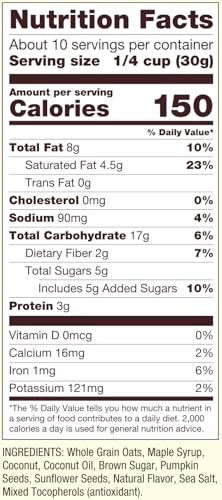Image of Bob's Red Mill Pan-Baked Maple Sea Salt Granola, 11-ounce (Pack of 6)