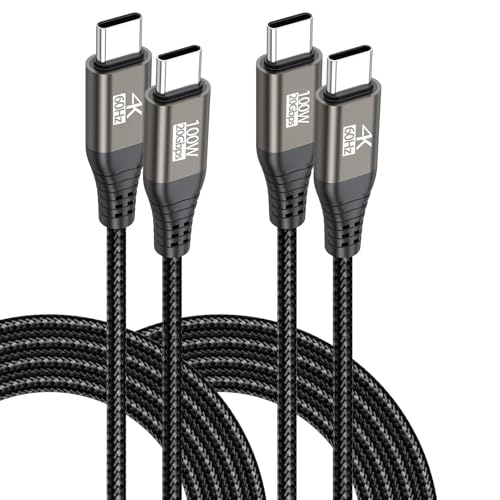 USB C Portable Monitor Cable 6FT 2-Pack, USB 3.2 Gen 2x2 Cable Support Data Transfer 20Gbps, Fast Charging 100W, 5K,4K@144Hz Video for VR,Phone,Laptop,iPad, ARZOPA,KYY,Protable Monitor,Docking Station