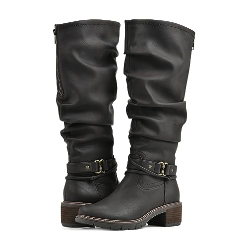 WHITE MOUNTAIN Women's Stack-Heeled Tall Boot