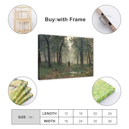 Toile de maître Ivan Shishkin forêt de chênes déco chic