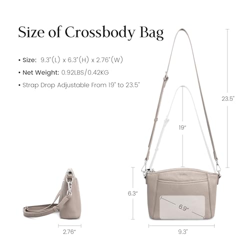 Image of befen Genuine Leather Anti-Theft Small Crossbody Bags for Women Cross Body Purse Handbags with RFID Blocking Card Slots