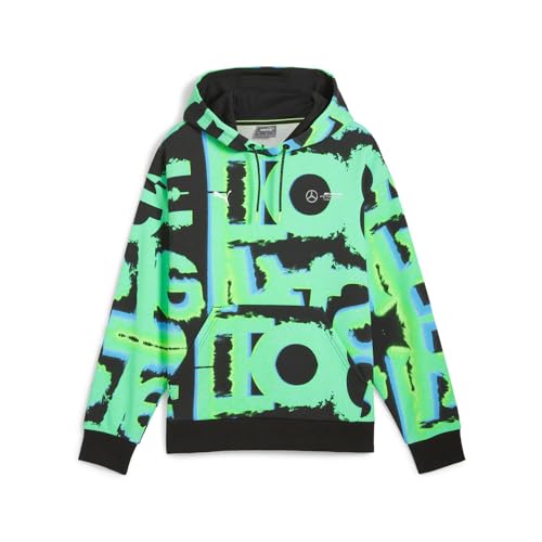 PUMA Mens Mapf1 Neon Energy Graphic Hoodie Casual Outerwear Casual - Black - Size XL