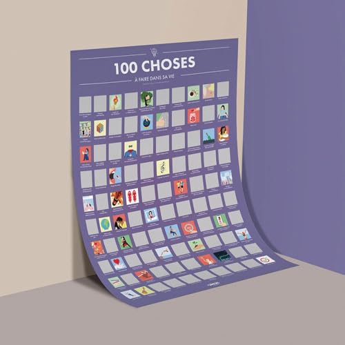 Poster à gratter 100 choses à faire Opari affiche 70x50 cm