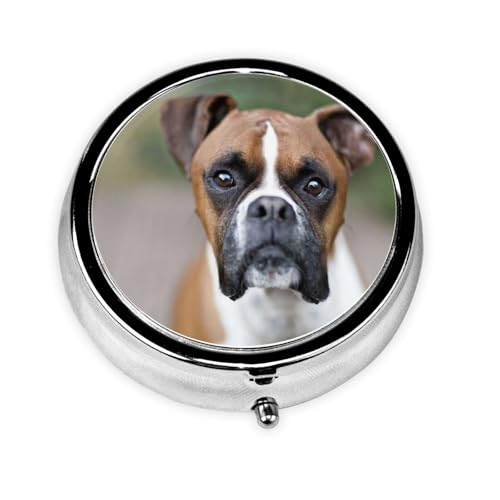 薬入れ ケース アニメ ミニボックス錠剤 薬箱 密閉 飴ケース ボクサー犬 大容量 丸い サプリケース 薬整理ケース ネックレス 紐 ネジ 収納ケース