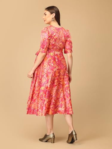 Image of The Mom Store Maternity and Nursing Wrap Dress for New Mom | Pre and Post Pregnancy Wear for Womens | Trendy Stylish Printed Friendly Dresses for Women | Comfortable