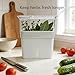 Draduo Fresh Herb Keeper, Herb Saver for Refrigerator, Storage Container for Cilantro, Parsley, Thyme, Mint & Asparagus, Prolonging Freshness of All Herbs, Easy-to-Use for Store-Bought Herbs