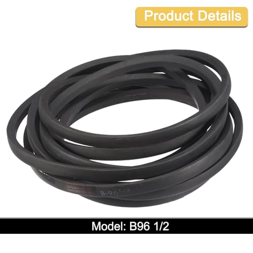 Image of uxcell 3 Pack B96 1 /2 Classic Wrapped V-Belt, 99 inch Outside Circumference Wrapped Industrial Rubber V-Belt B Profile V-Belt for Industrial Machinery Equipment, Black