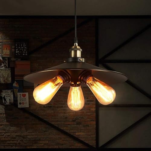 Suspension E27 rétro en fer luminaire industriel pour table à manger - 4